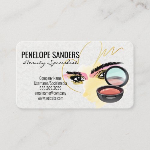 Makeup Artist Compact | Brush Stroke | Beauty Business Card