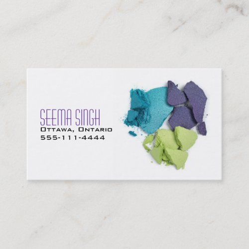 Makeup Artist cosmetics 3 faces Business Card Template