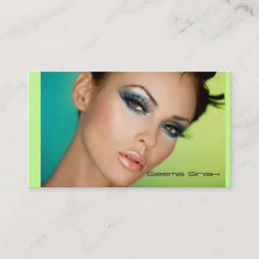 Customizable Makeup Artist cosmetics Full Face Business Card