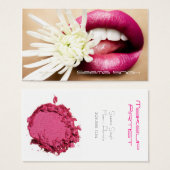 Makeup Artist cosmetics lips white flower (Front & Back)