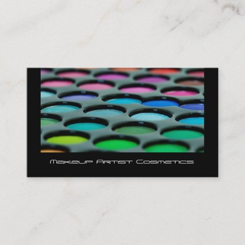 Makeup Artist Cosmetics Palette Business Cards