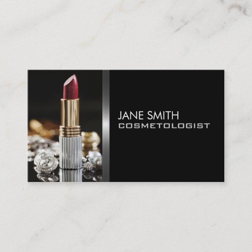 Makeup Artist Cosmetologist Cosmetology Elegant Business Card Template