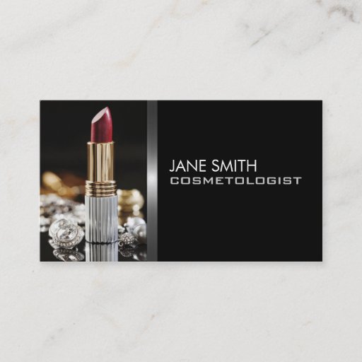 Customizable Makeup Artist Cosmetologist Cosmetology Elegant Business Card Template