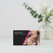 Makeup Artist Cosmetologist Cosmetology Elegant Business Card (Standing Front)