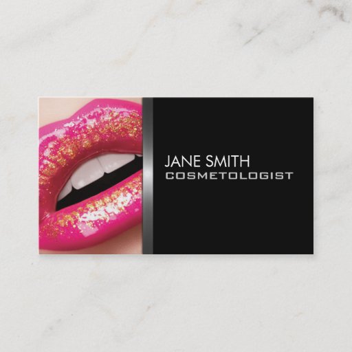 Customizable Makeup Artist Cosmetologist Cosmetology Elegant Business Card Templates