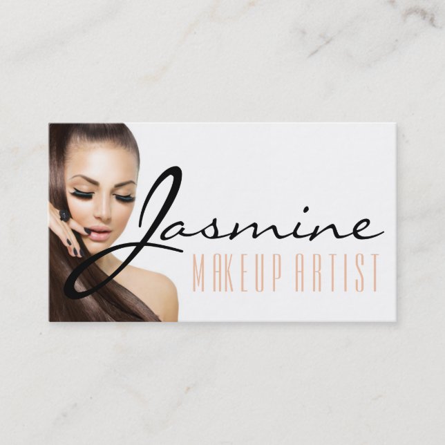 Makeup Artist Cosmetologist Nails Beauty Business Card (Front)