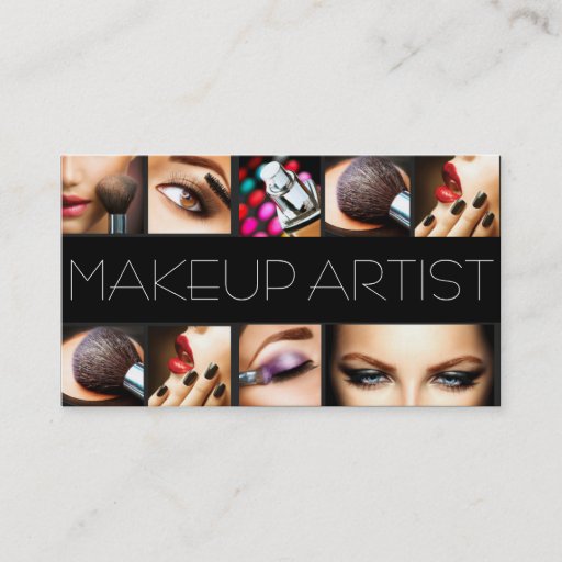 Customizable Makeup Artist Cosmetologist Nails Beauty Salon Business Card Templates