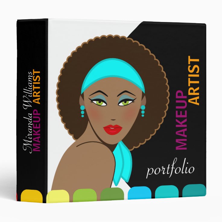 Makeup Artist / Cosmetologist Portfolio 1.5" 3 Ring Binder Zazzle