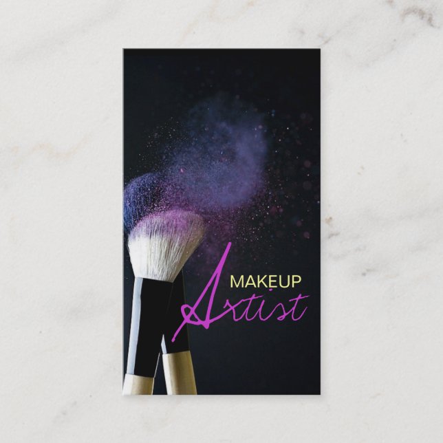 MakeUp Artist, Cosmetology, Salon Business Card (Front)