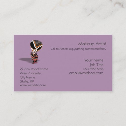 Makeup Artist Create Your Own Easy Generic Business Card