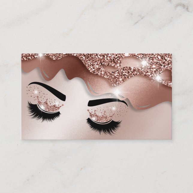 Makeup artist Crown Lashes Beauty Salon Extension Business Card (Front)