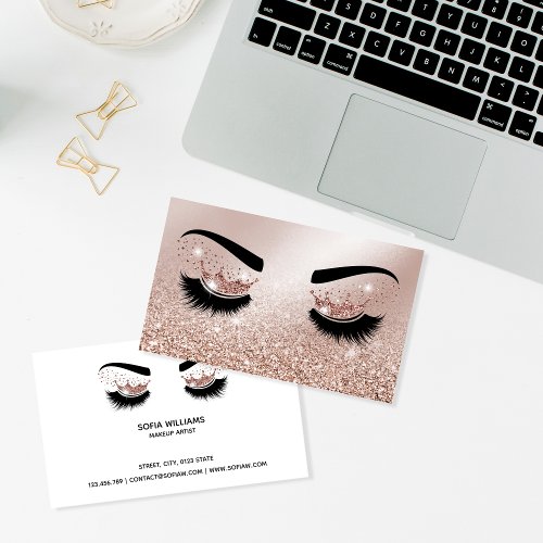 Makeup artist Crown Lashes Beauty Salon Extension Business Card