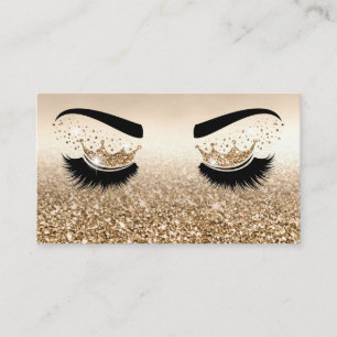 Makeup artist Crown Lashes Beauty Salon Extension Business Card