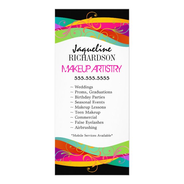 Makeup Artist Custom Rack Card (Front)