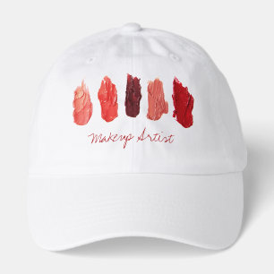 Makeup artist custom text salon employee hat