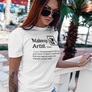 Makeup Artist Definition Light Mode - Film Crew T-Shirt