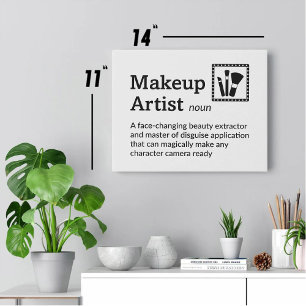 Makeup Artist Definition - Set Life 14" x 11" Faux Canvas Print