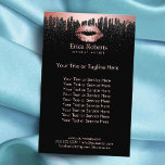 Makeup Artist Dripping Rose Gold Lips Beauty Salon Flyer<br><div class="desc">Makeup Artist Dripping Rose Gold Lips Beauty Salon Brochures.</div>