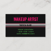 Makeup Artist Edgy Business Card (Back)