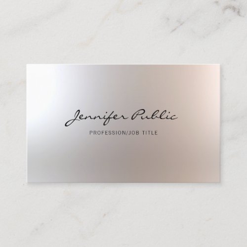 Makeup Artist Elegant Fine Glam Plain Beauty Salon Business Card