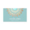 Makeup Artist Elegant Gold Ornate Motif Turquoise