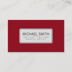 Makeup Artist Elegant Modern Brick Colors Business Card