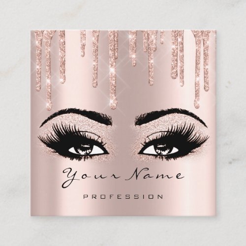 Makeup Artist Event Brows Glitter Eyelash Square1 Square Business Card