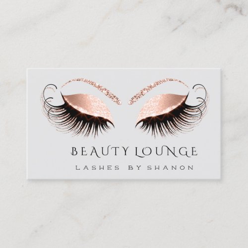 Makeup Artist Event Lash Rose Gold Black Eyes Appointment Card