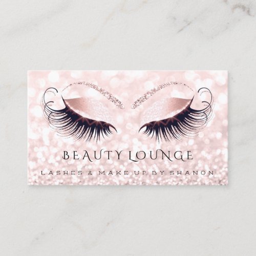 Makeup Artist Event Lashes Beauty Pink Gray Blush Appointment Card