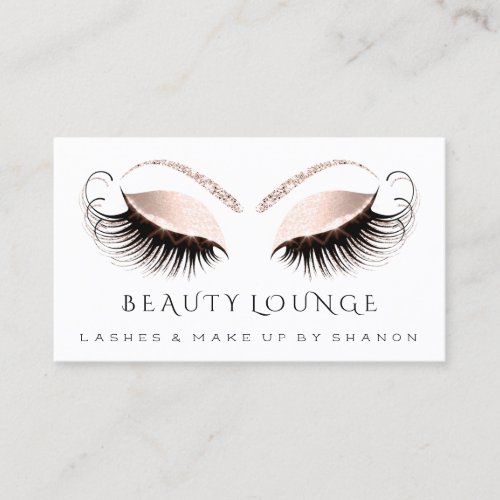 Makeup Artist Event Lashes Beauty Pink White Eyes Appointment Card