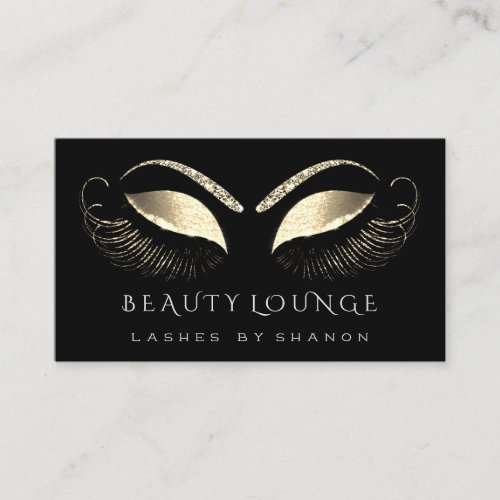 Makeup Artist Event Lashes Gold Black White  Eyes Appointment Card