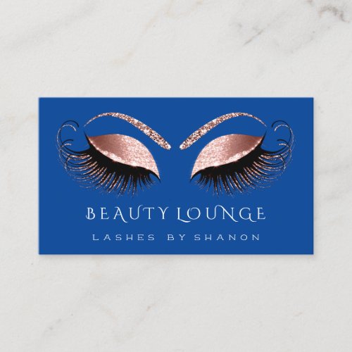 Makeup Artist Event Lashes Rose Royal Blue  Eyes Appointment Card