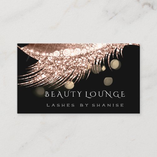 Makeup Artist Event Lashes Stylist Rose Gold Appointment Card