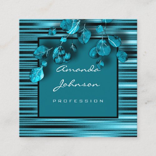 Makeup Artist Event Planner Consulting Blog Teal Square Business Card