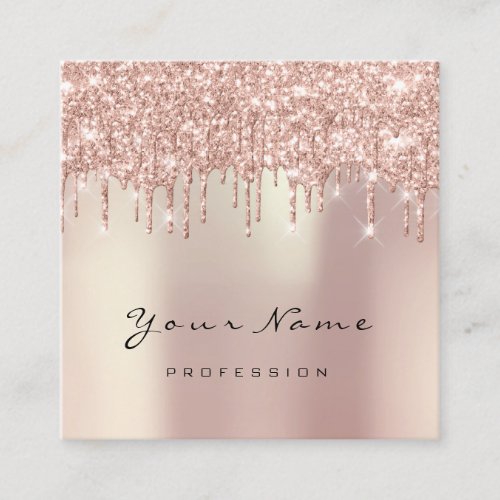 Makeup Artist Event Planner Drips Spark Pearl VIP Square Business Card