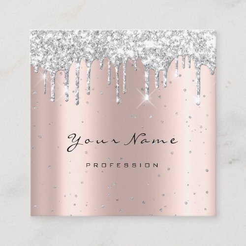 Makeup Artist Event Planner Glitter ConfettiSquare Square Business Card