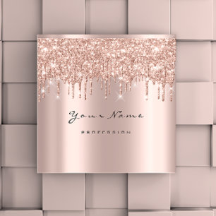 Makeup Artist Event Planner Glitter Spark Event Square Business Card