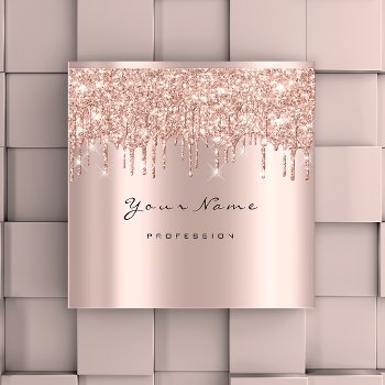Makeup Artist Event Planner Glitter Spark Event Square Business Card by luxury_luxury at Zazzle