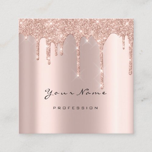 Makeup Artist Event Planner Glitter Sparkly Square Square Business Card
