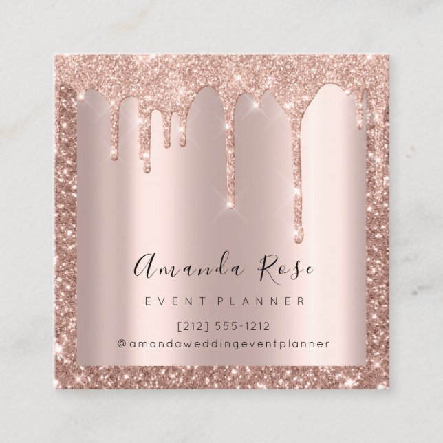 Makeup Artist Event Planner Rose Lashes Drips Appointment Card (Front)