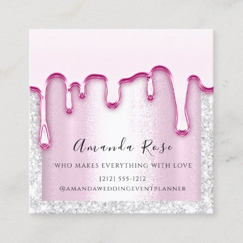 Makeup Artist Event Planner Silver Gray Elegant Appointment Card