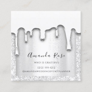 Makeup Artist Event Planner Silver Gray Passion Appointment Card