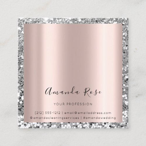 Makeup Artist Event  Rose Silver Appointment Card