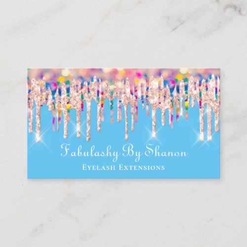 Makeup Artist Event Wedding Blue Unicorn Holograph Business Card