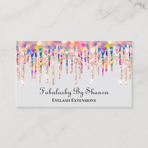 Makeup Artist Event Wedding Rose Unicorn Holograph Business Card