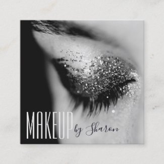 Makeup Artist Eye Black/White Business Card