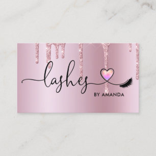 Makeup Artist Eyebrow Eyes Lashes Heart Business Card