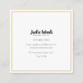 Makeup Artist Eyebrow Eyes Lashes Square Business Card (Back)