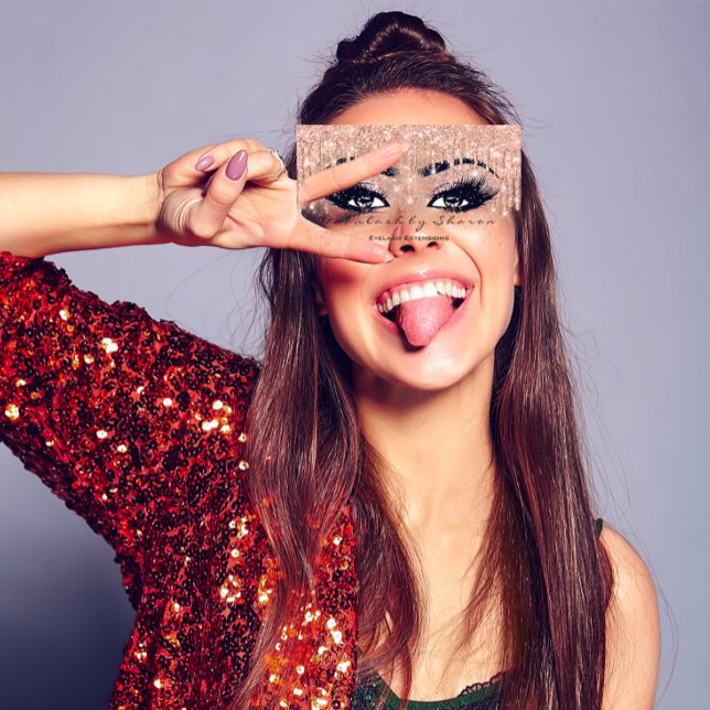 Makeup Artist Eyebrow Lash Glitter Drip Spark Ombr Business Card (Makeup Artist Eyebrow Lash Glitter Drip Spark Ombr Business Card)