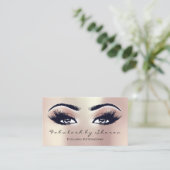 Makeup Artist Eyebrow Lashes Extension Rose Pearl Business Card (Standing Front)